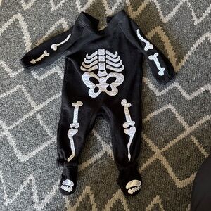 INFANT Skeleton Costume Black and White